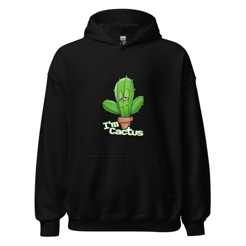 I'm Cactus Hoodie — Black — front