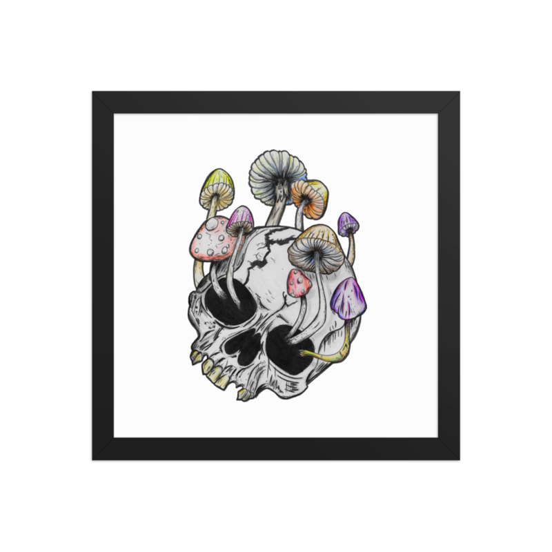 Shroom Snap Print — Black — front